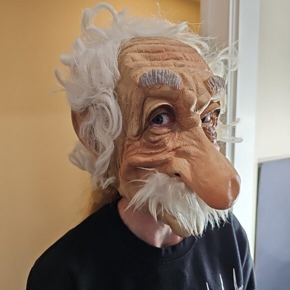 Vintage Cesar 81 Albert Einstein Mask Rubber Latex Halloween Mask One Size Adult - Picture 1 of 16